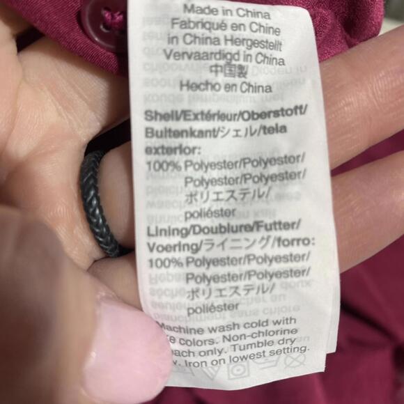 J. Crew Tailored  Maroon Mini Skirt Buttons 6 Excellent Stretch Asymmetrical - Picture 6 of 6